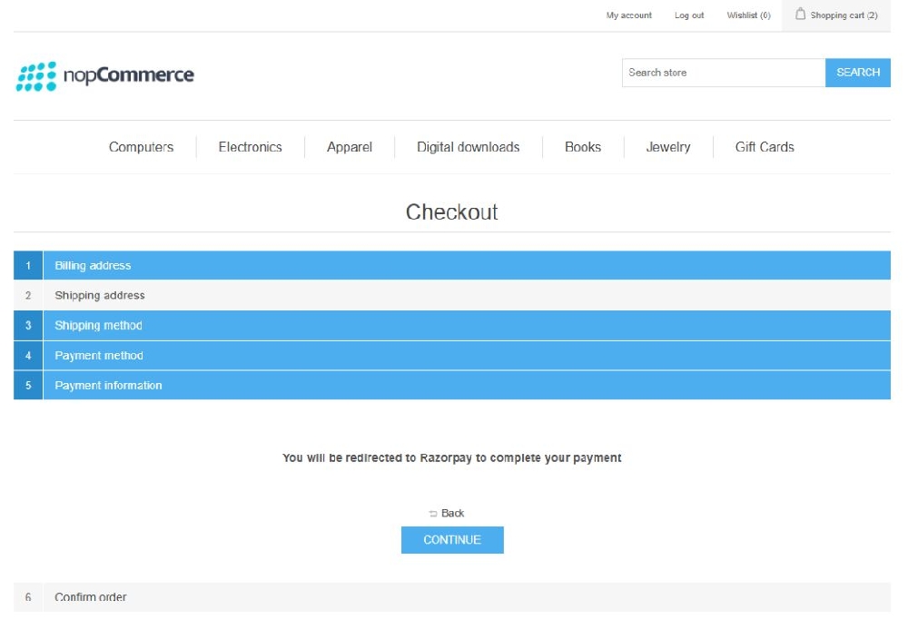payment_info with redirected option